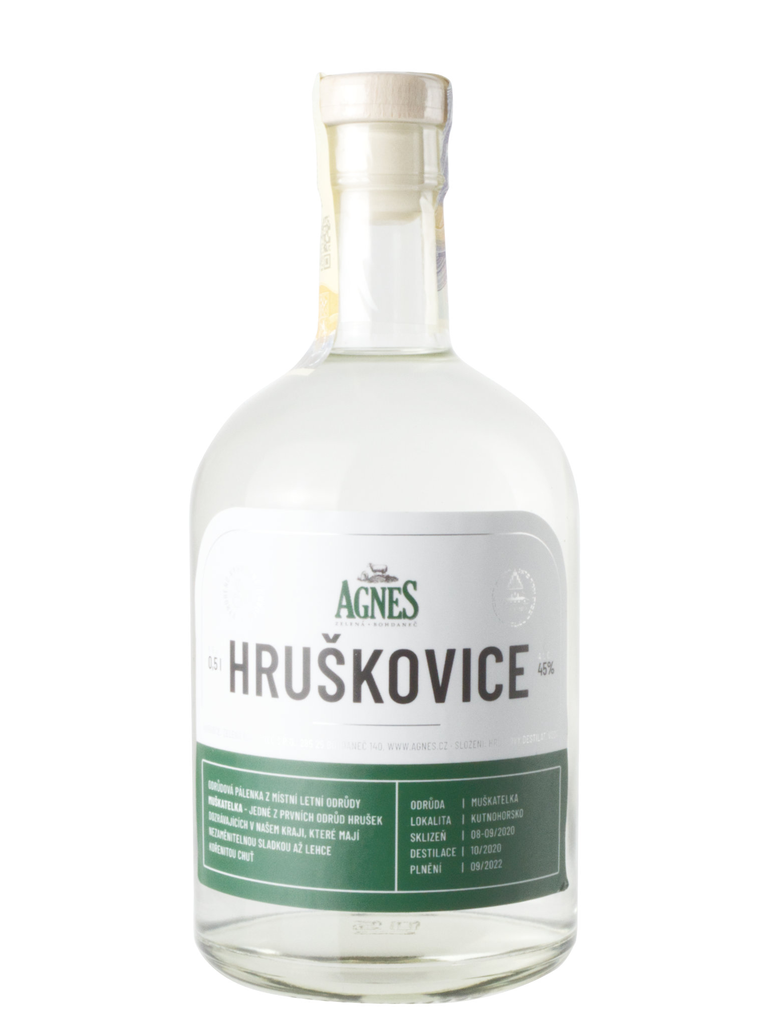 Agnes Hruškovice Muškatelka (kosher) 45% 0,5l