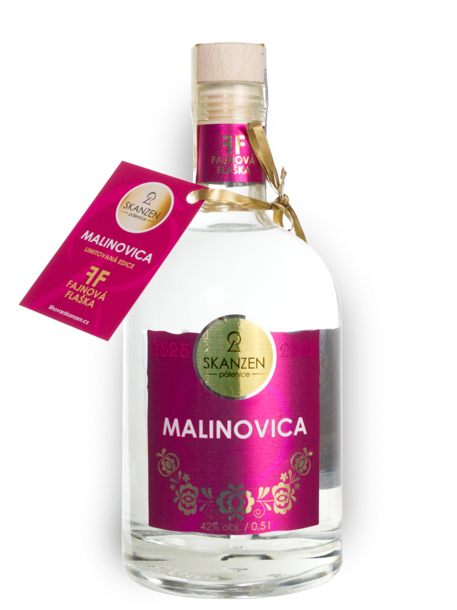 Skanzen Modrá (kvasná) Malinovica 42% 0,5l