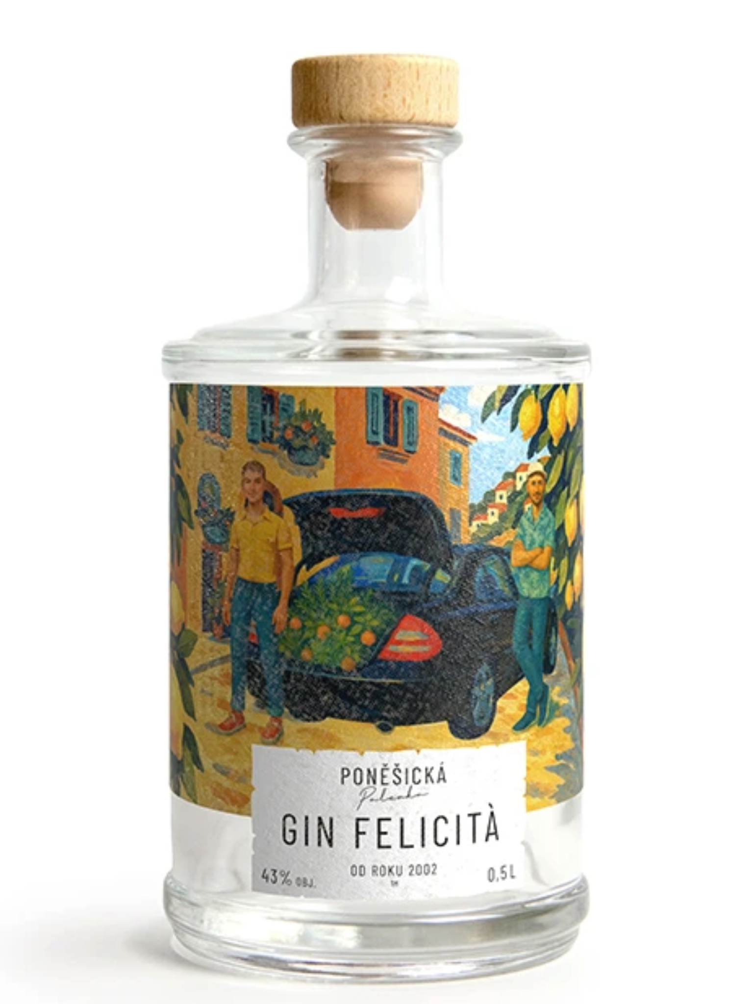 Poněšický Gin Felicita 43% 0,5l